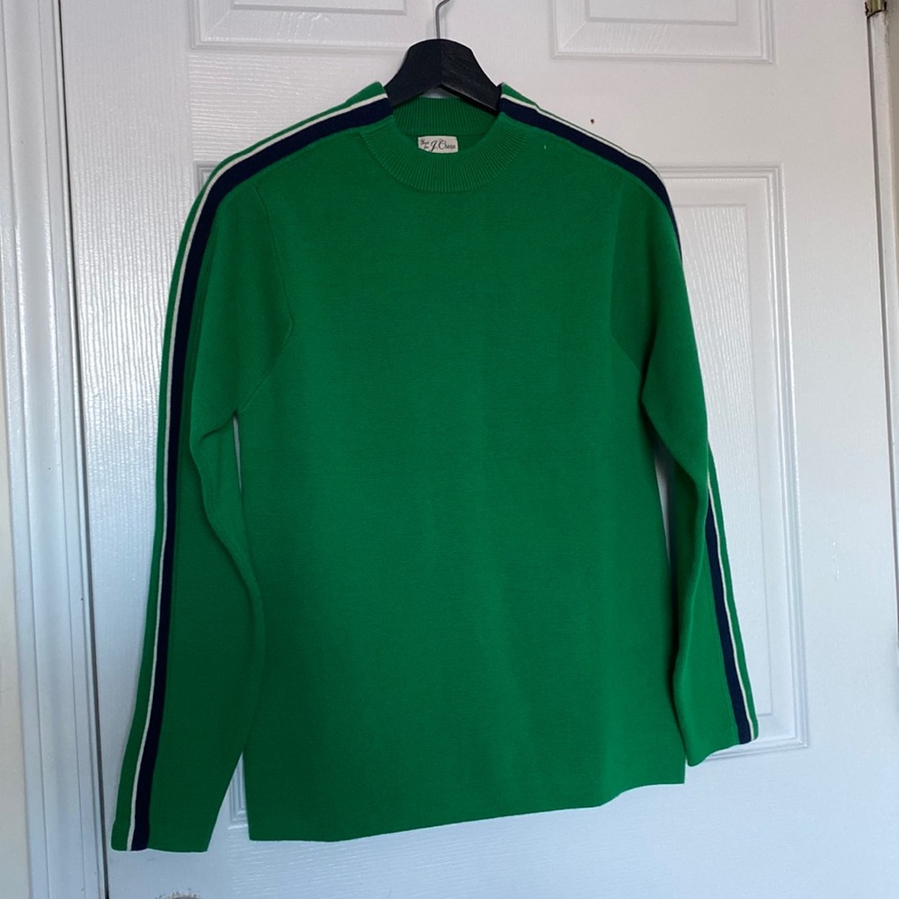 Vintage style Green Jcrew Striped Sweater